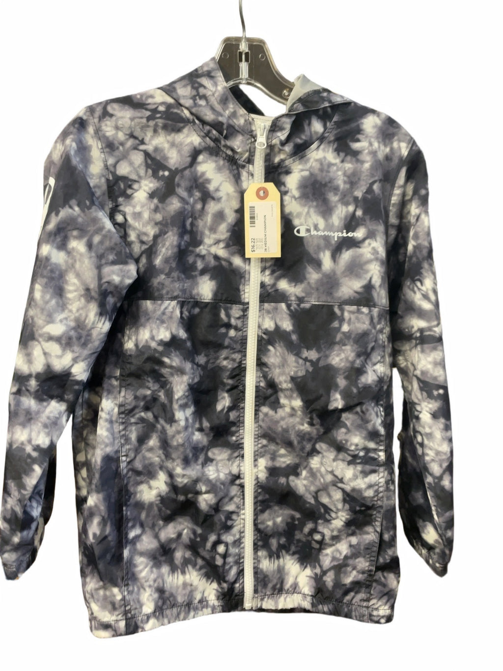 Champion Rain Jacket Junior Medium Grey Tie-Dye