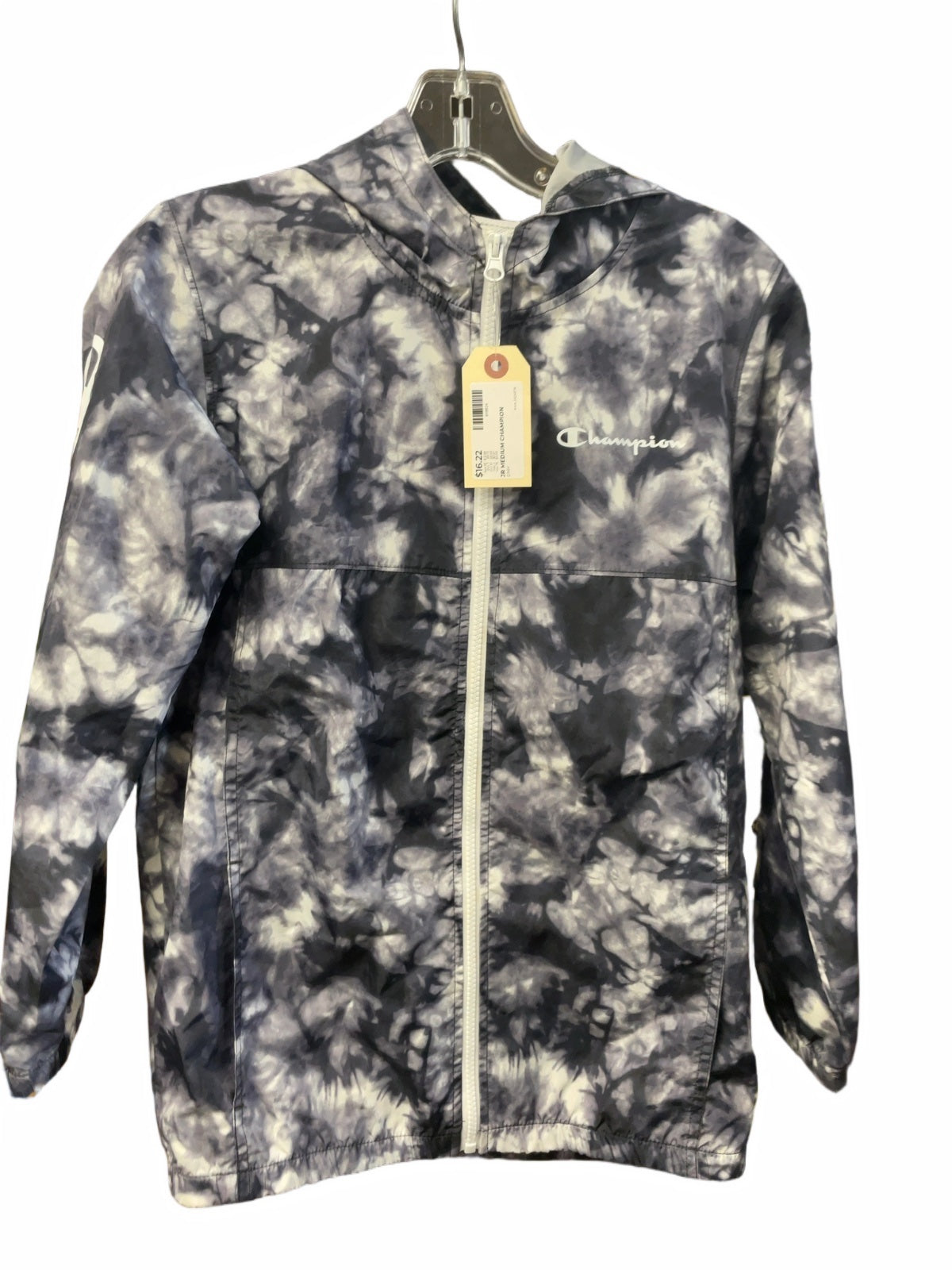 Champion Rain Jacket Junior Medium Grey Tie-Dye