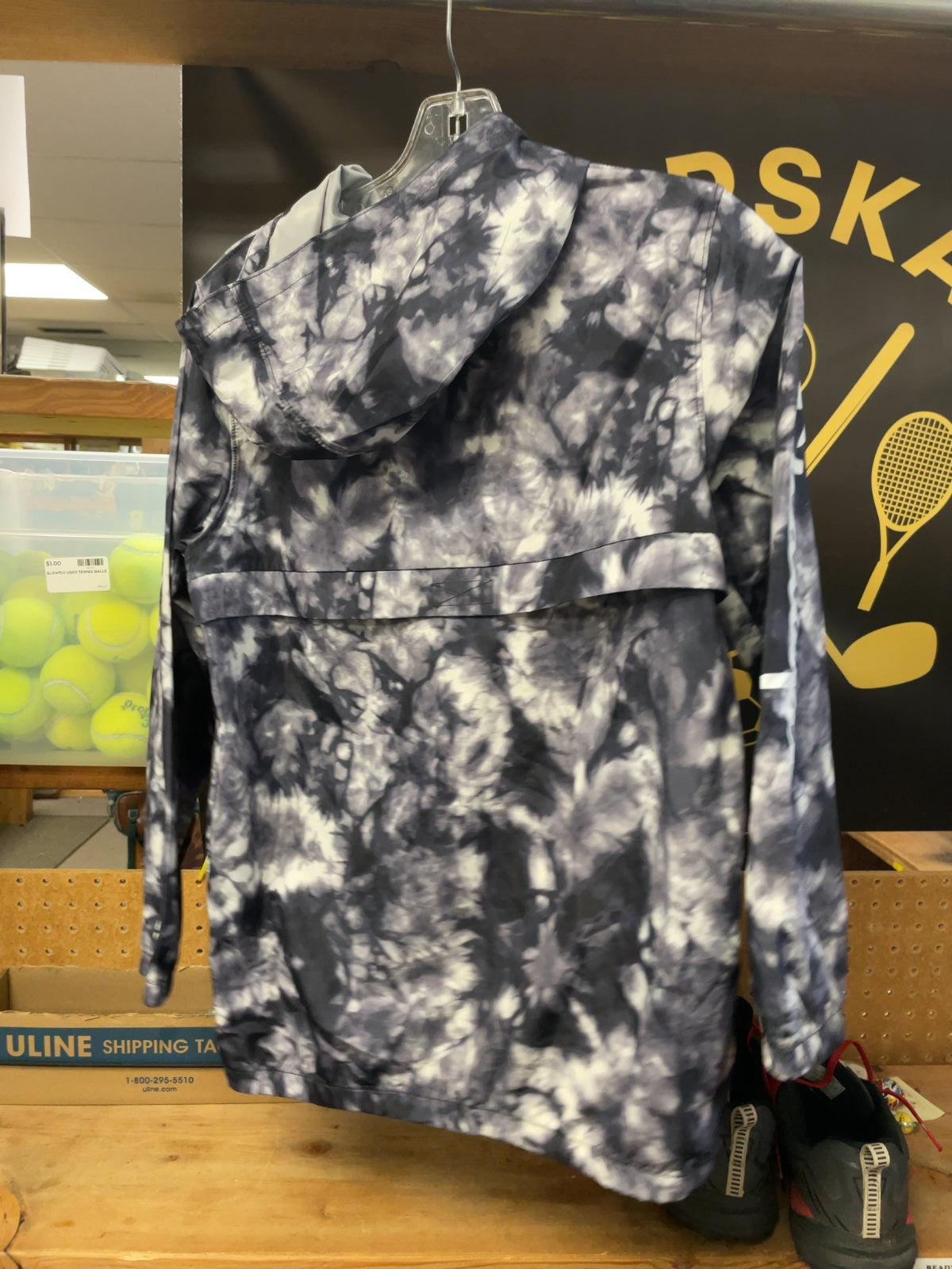 Champion Rain Jacket Junior Medium Grey Tie-Dye