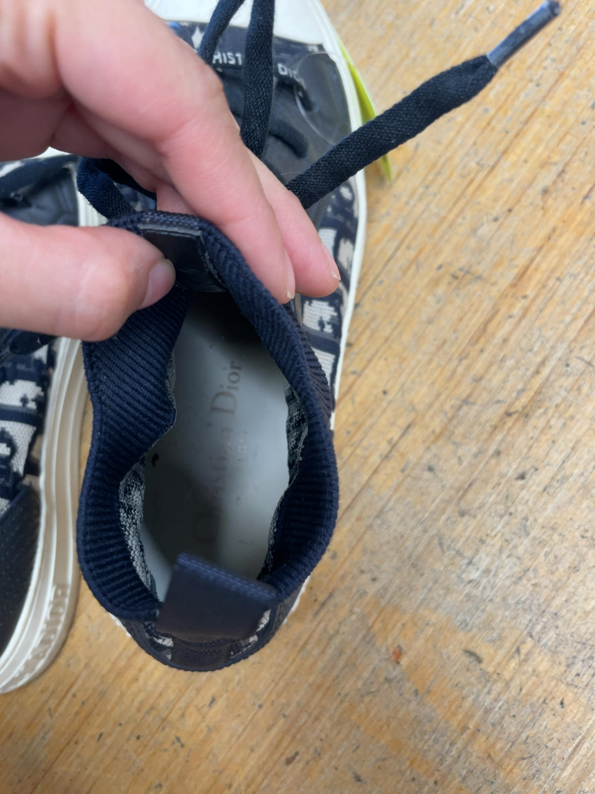 Christian Dior Blue Oblique Walk'n'Dior High-Top Sneakers - Ladies Size 5