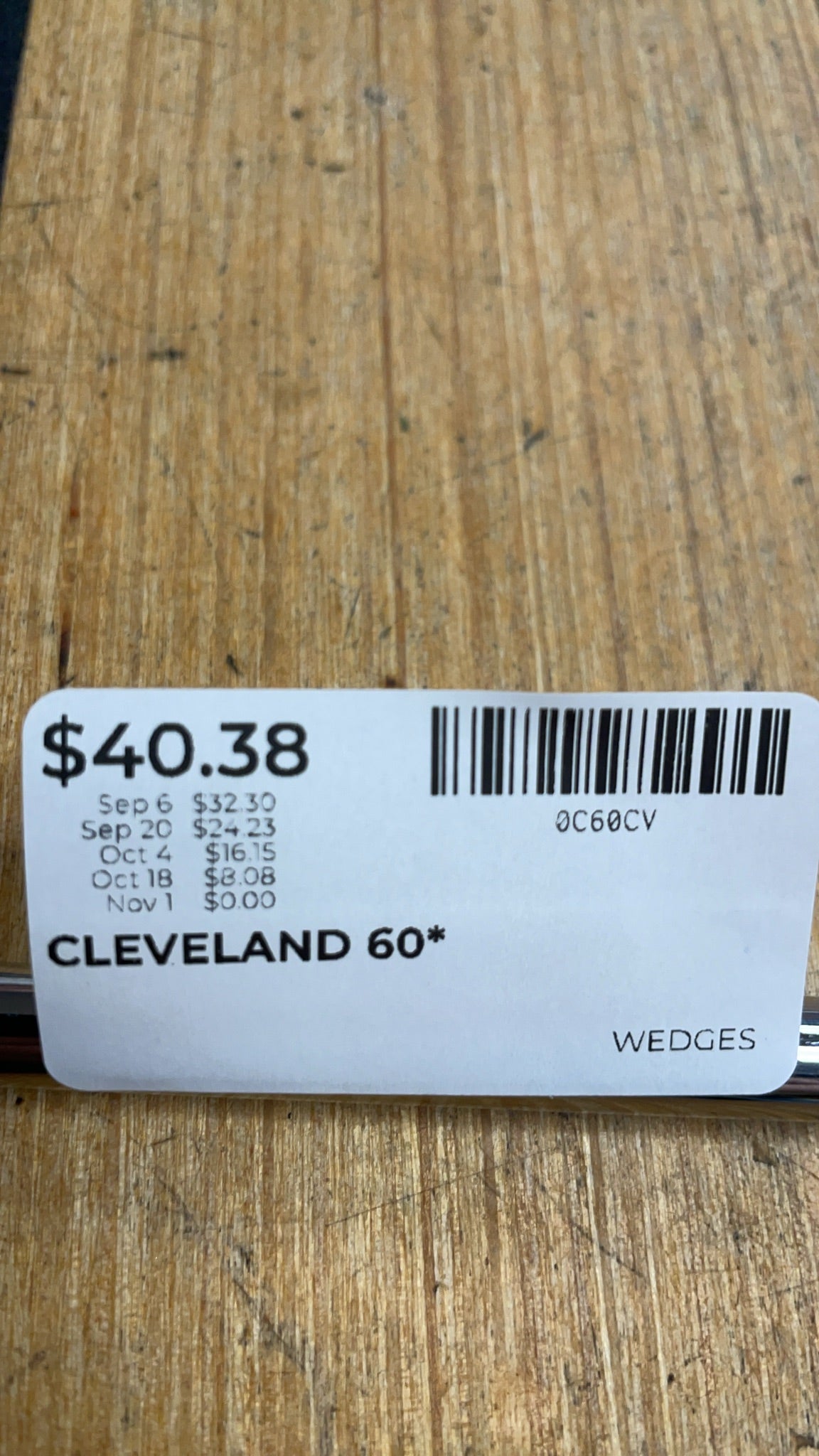 Cleveland CG12 Zip Grooves 60 Degree Wedge