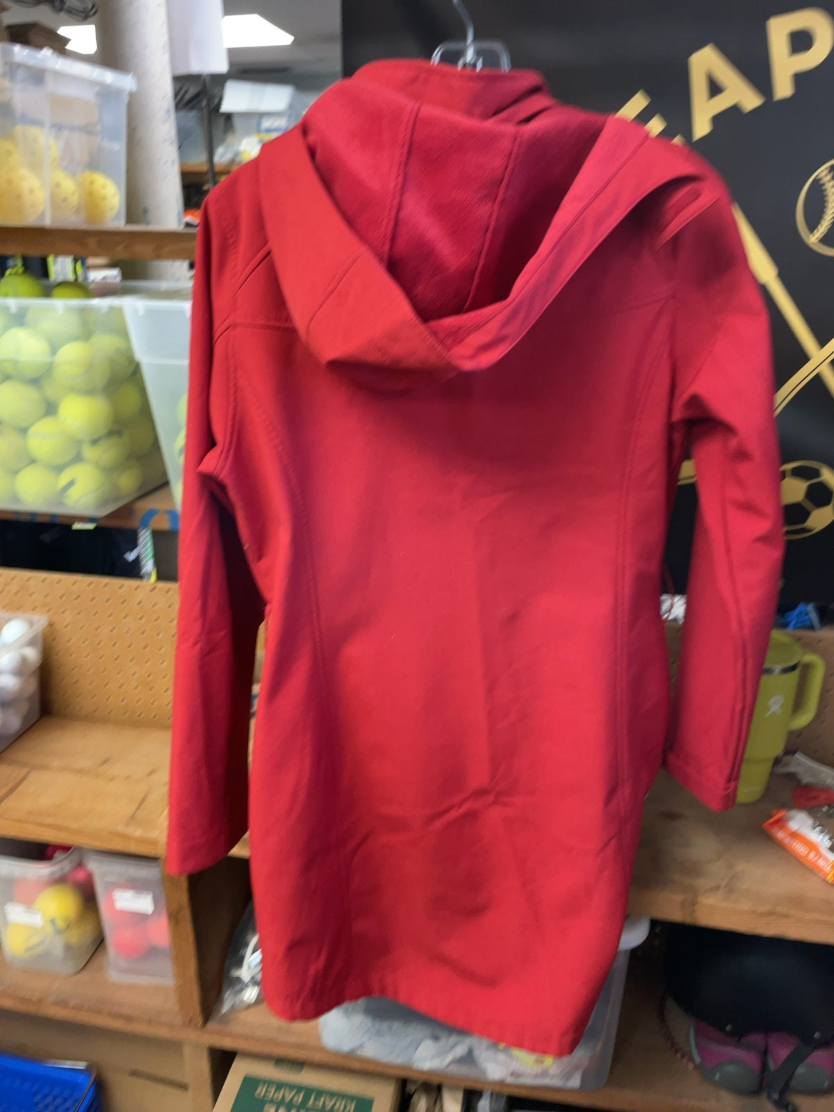 Cloudveil Hooded Softshell Rain Jacket Size Medium Red