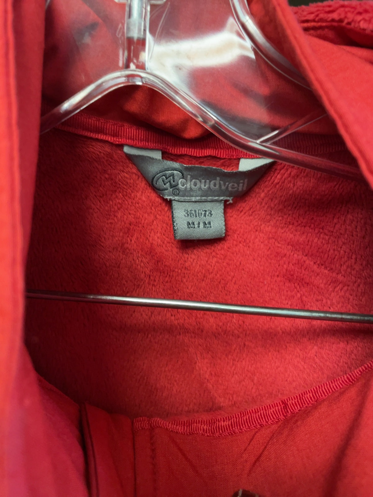 Cloudveil Hooded Softshell Rain Jacket Size Medium Red