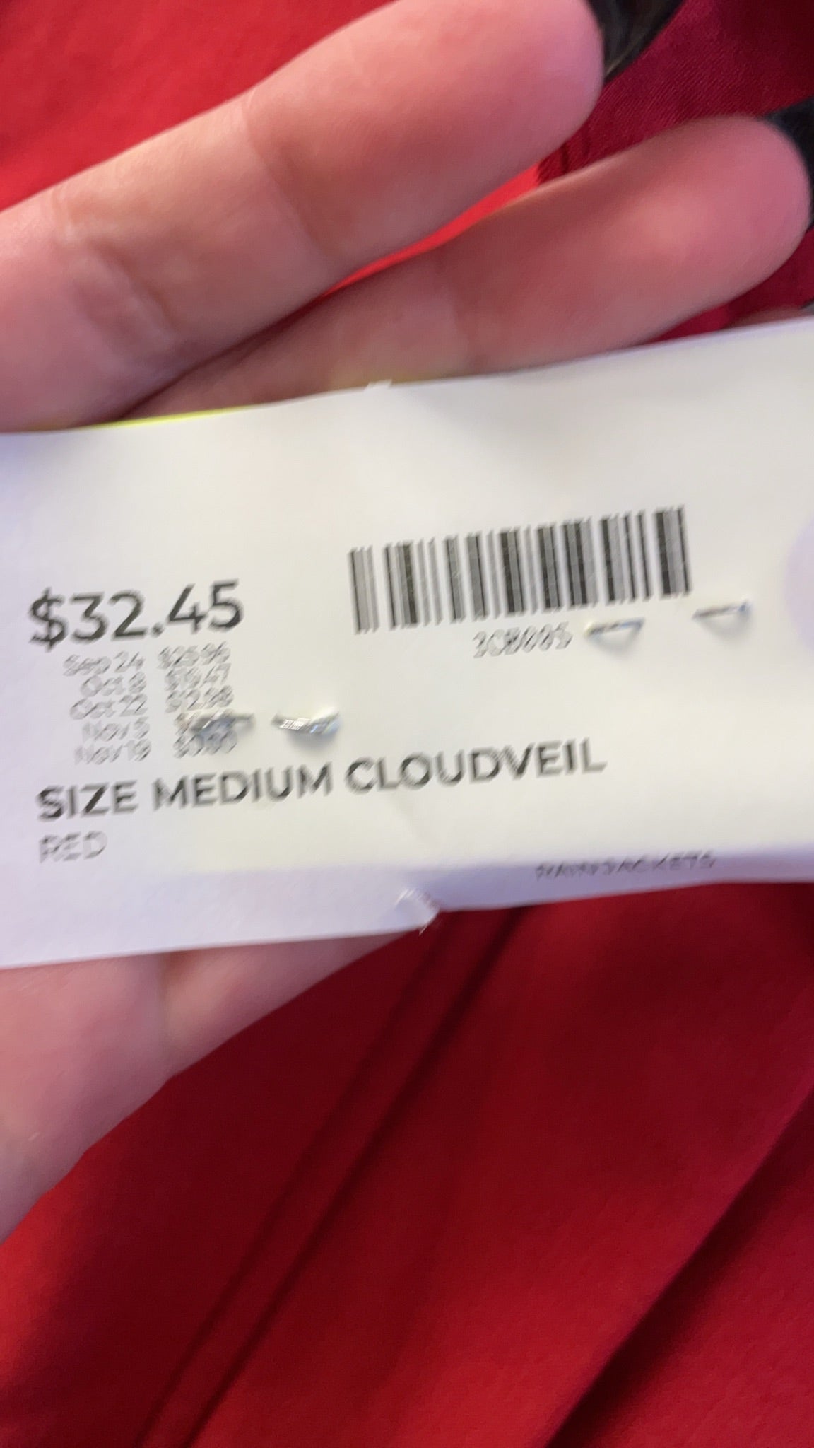 Cloudveil Hooded Softshell Rain Jacket Size Medium Red