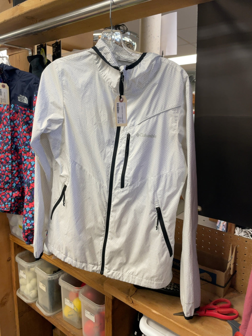 Columbia Jacket Shell Medium White Patterned