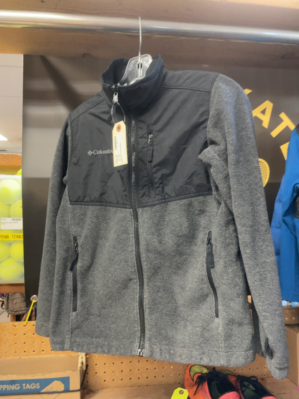 Columbia Jacket Shell Size 10/12 Black and Grey
