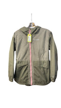 Columbia Junior 14/16 Omni-Tech Rain Jacket - Green/Pink
