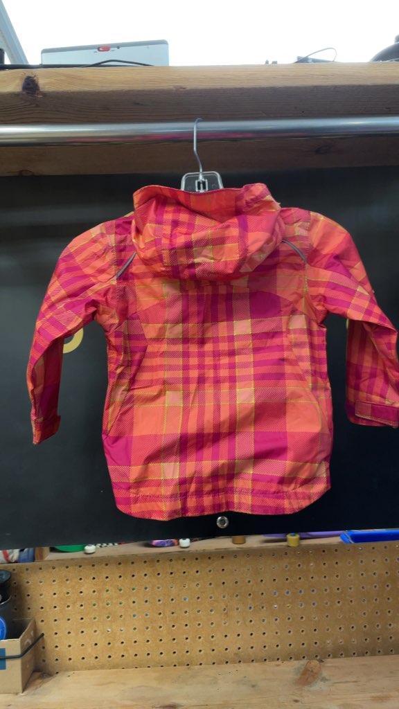 Columbia Junior 4 Plaid Rain Jacket