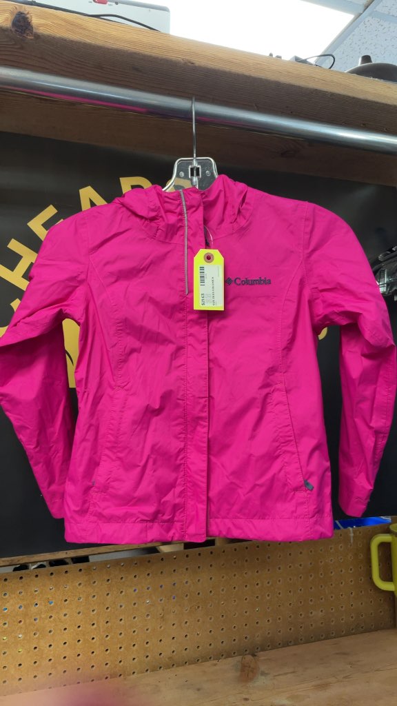 Columbia Junior XS Pink Omni-Tech Rain Jacket