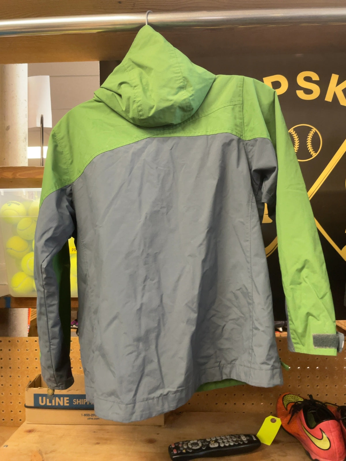 Columbia Rain Jacket Size 10/12 Two-Tone Green/Grey