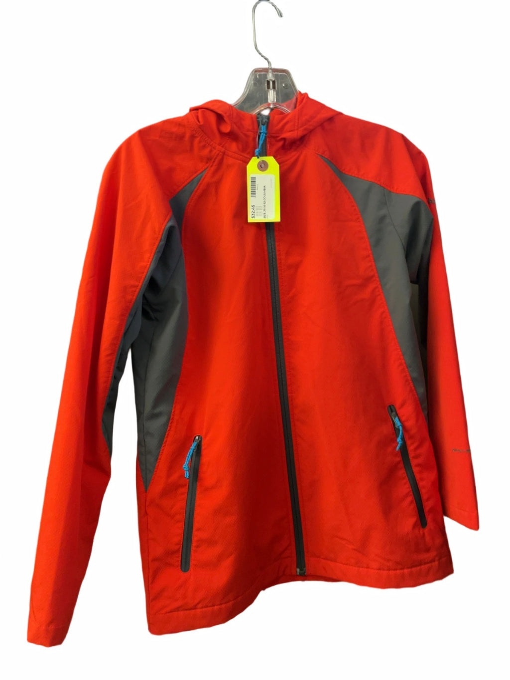 Columbia Rain Jacket Size JR 10-12 Red