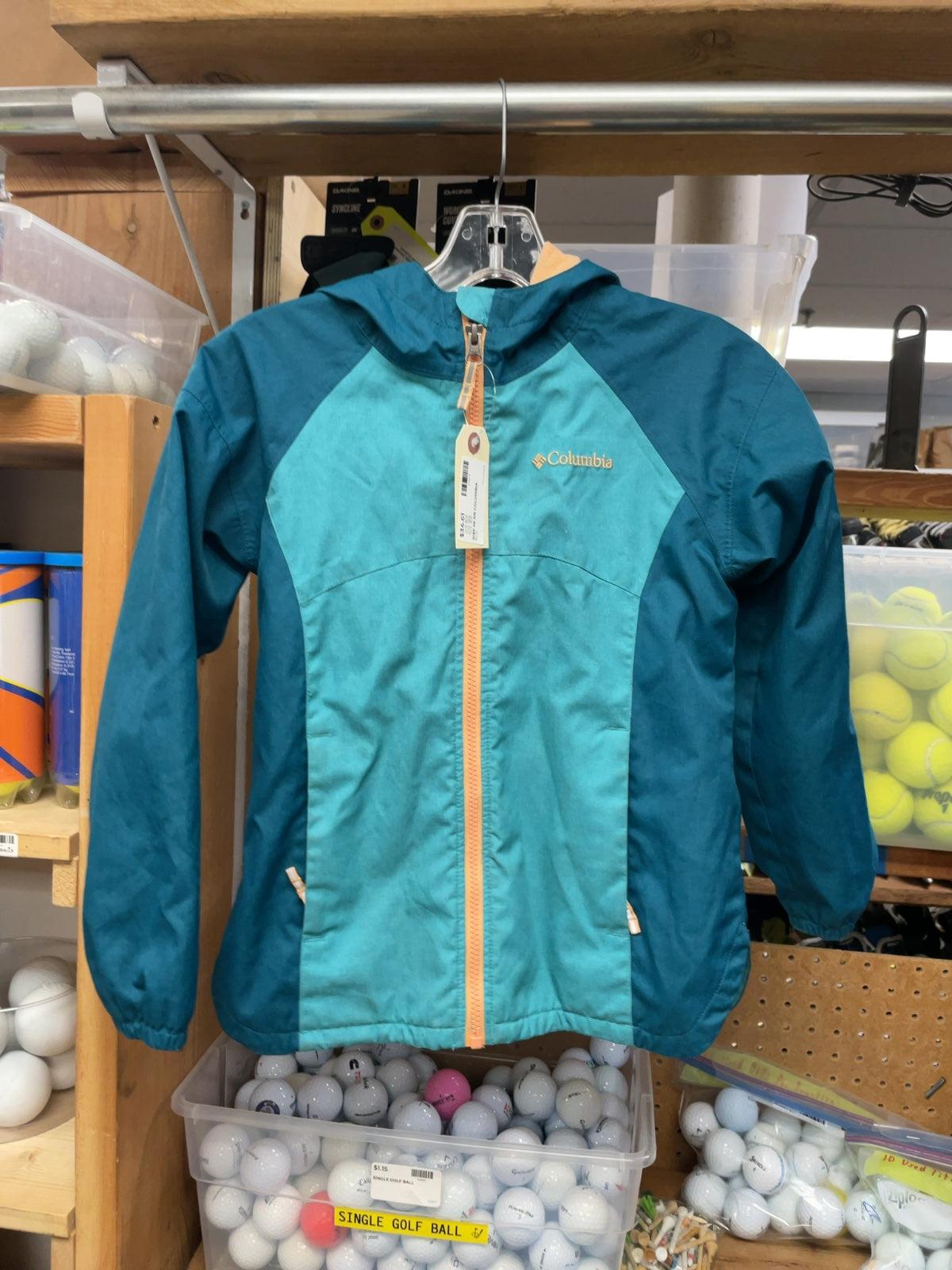 Columbia Rain Jacket Size JR 7/8 Blue