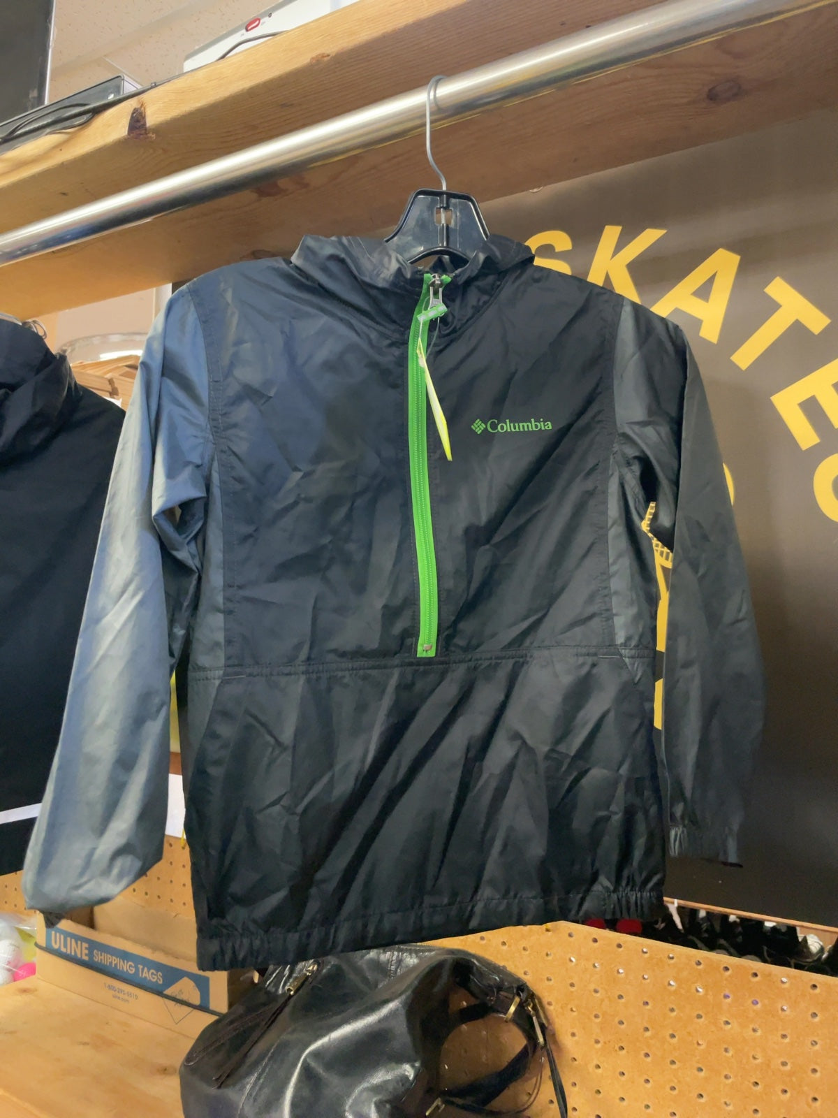 Columbia Rain Jacket Size JR 8 Black
