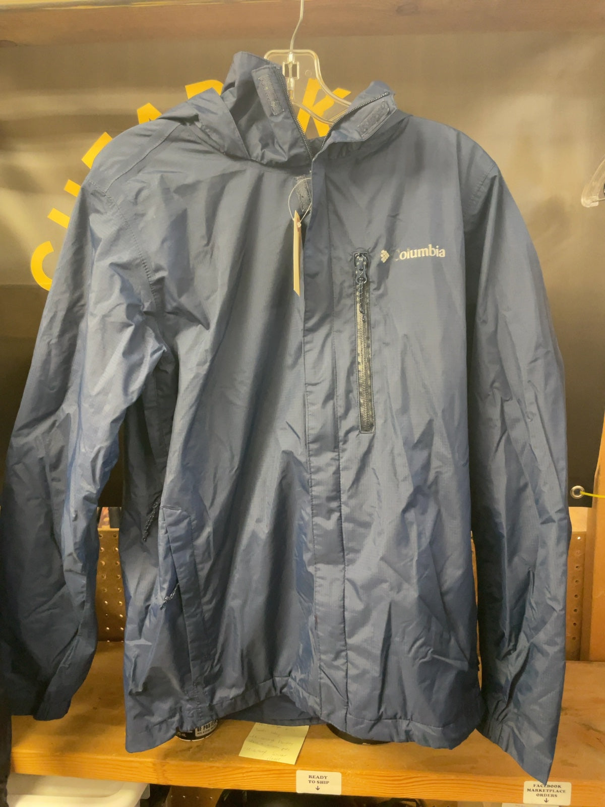 Columbia Rain Jacket Size S Navy