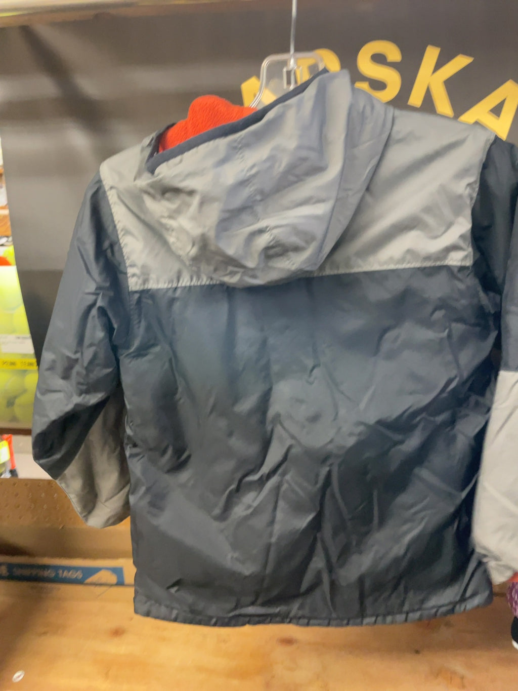 Columbia Reversible Hooded Jacket Size 8 Youth Grey/Black/Orange