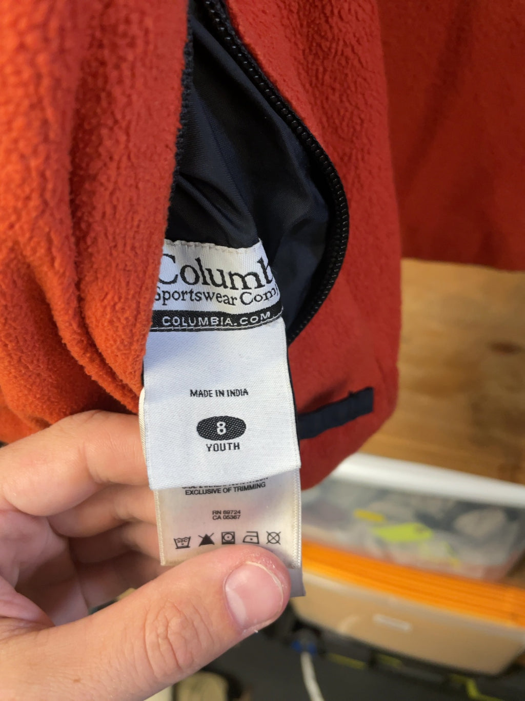 Columbia Reversible Hooded Jacket Size 8 Youth Grey/Black/Orange