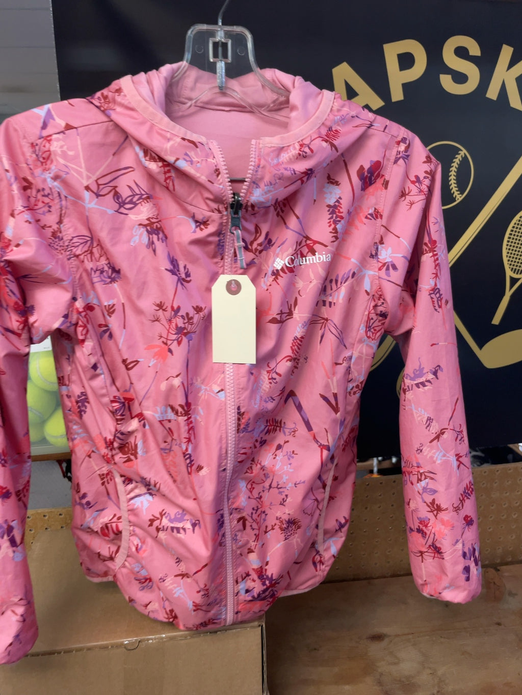 Columbia Shell Jacket Junior 10/12 Pink Floral
