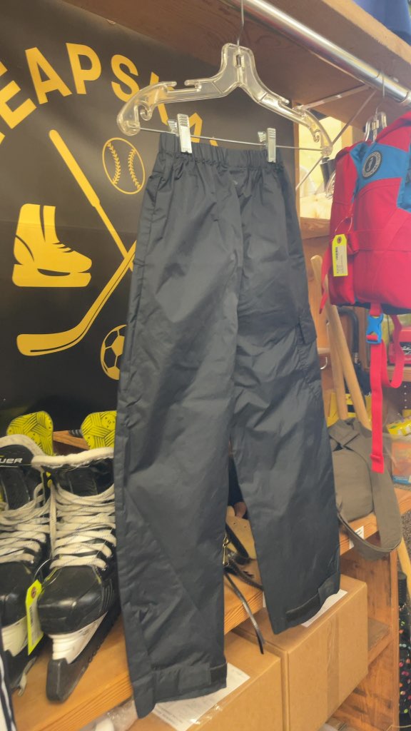 Columbia Youth Cargo Rain Pants - Black, Size 6-7