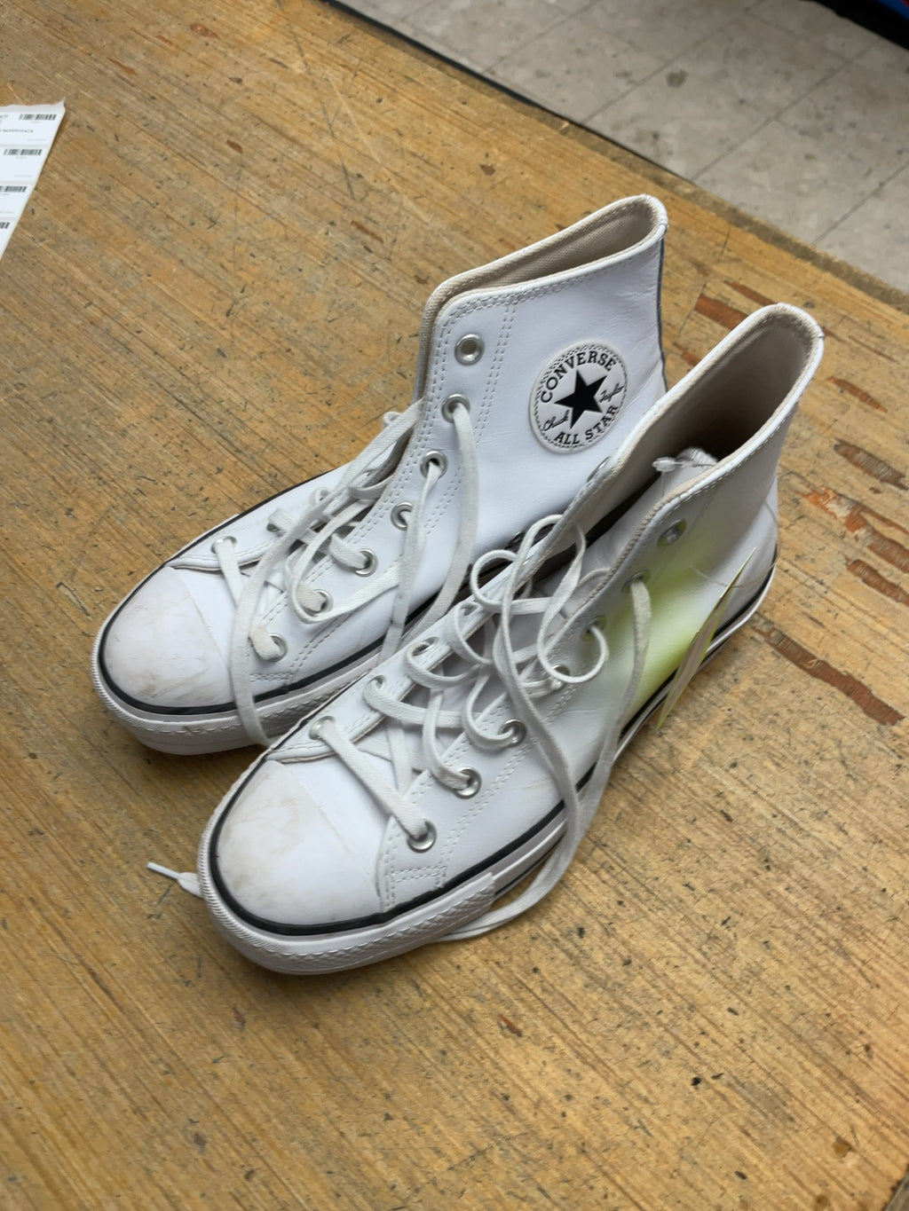 Converse Chuck Taylor All Star Platform Size 9 US Women's White Leather High Top