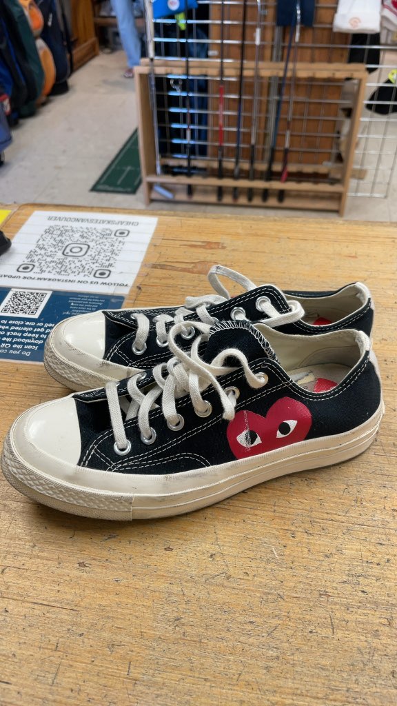 Converse x CDG Play Chuck 70 Low Black/Red - Size 7