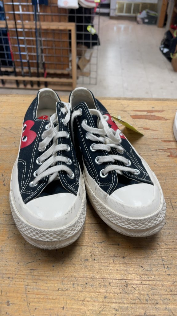 Converse x CDG Play Chuck 70 Low Black/Red - Size 7