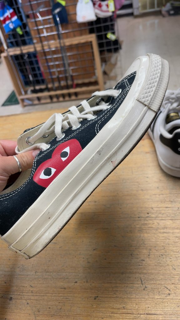 Converse x CDG Play Chuck 70 Low Black/Red - Size 7