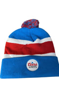 Coors Light Striped Pom-Pom Beanie