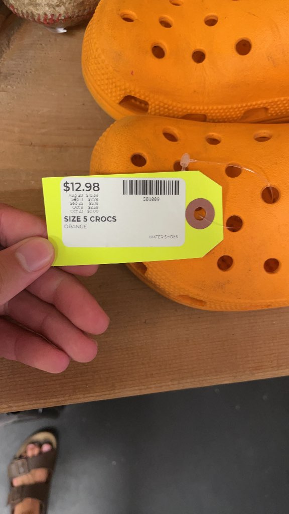 Crocs Classic Clogs Orange Size 5