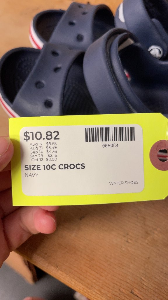 Crocs Navy Blue Sandals Size 10C
