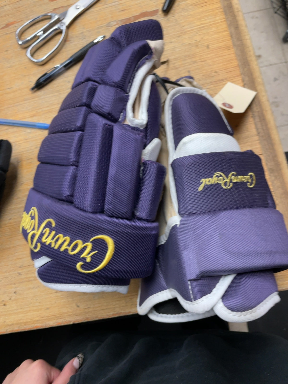 Crown Royal Hockey Gloves 14" Purple