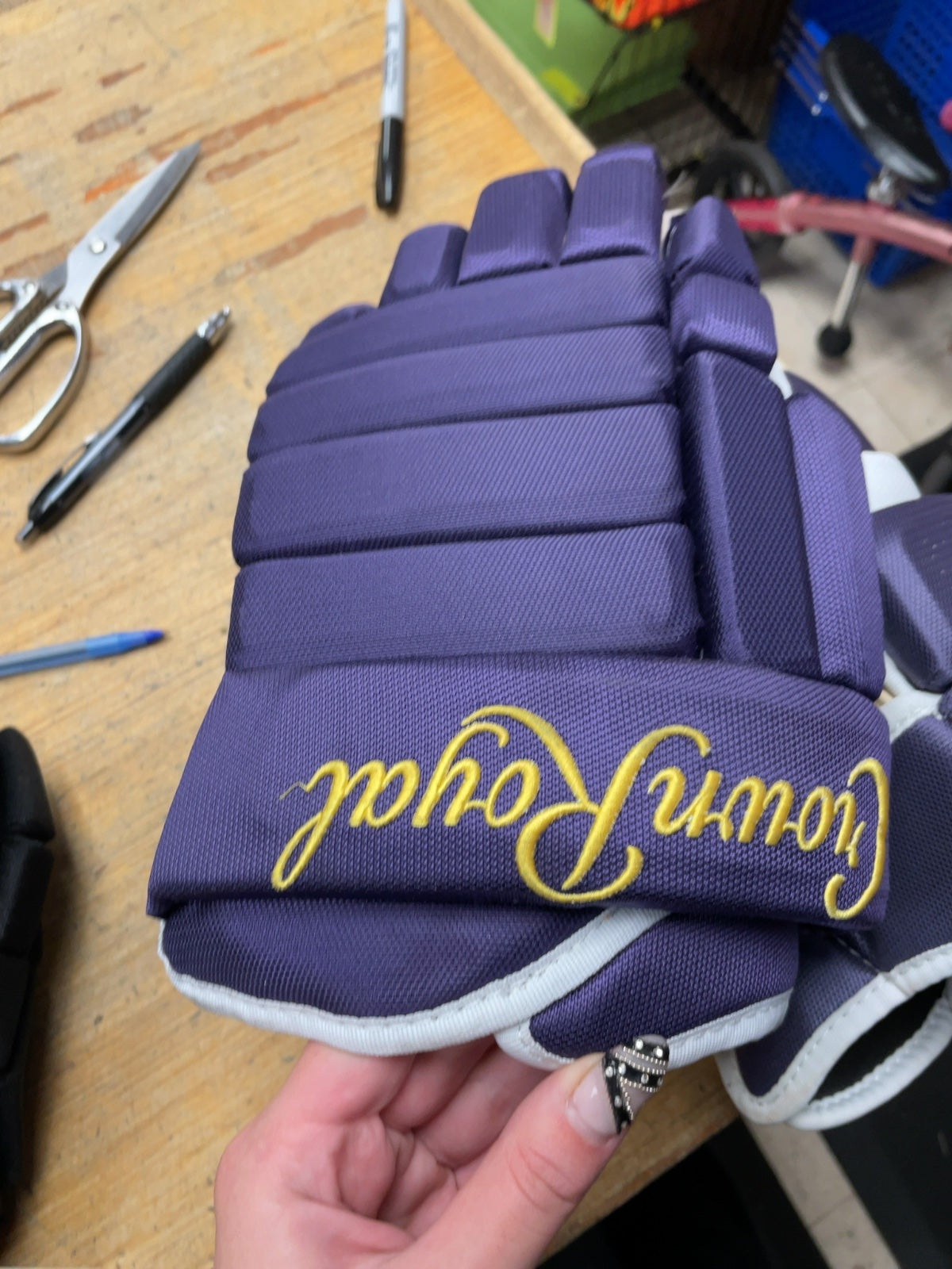 Crown Royal Hockey Gloves 14" Purple
