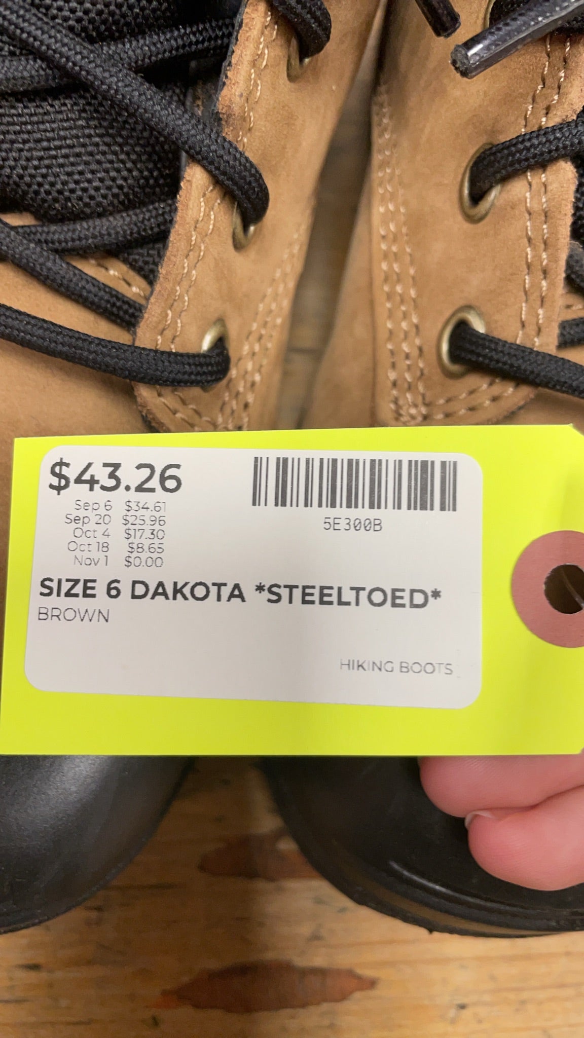 Dakota Workpro Series Steel-Toed Hiking Boots - Size 6