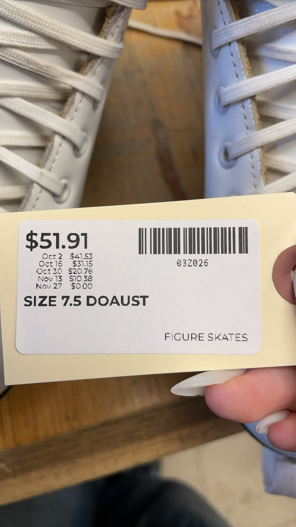 Daoust Elizabeth Manley Size 7.5 Figure Skates