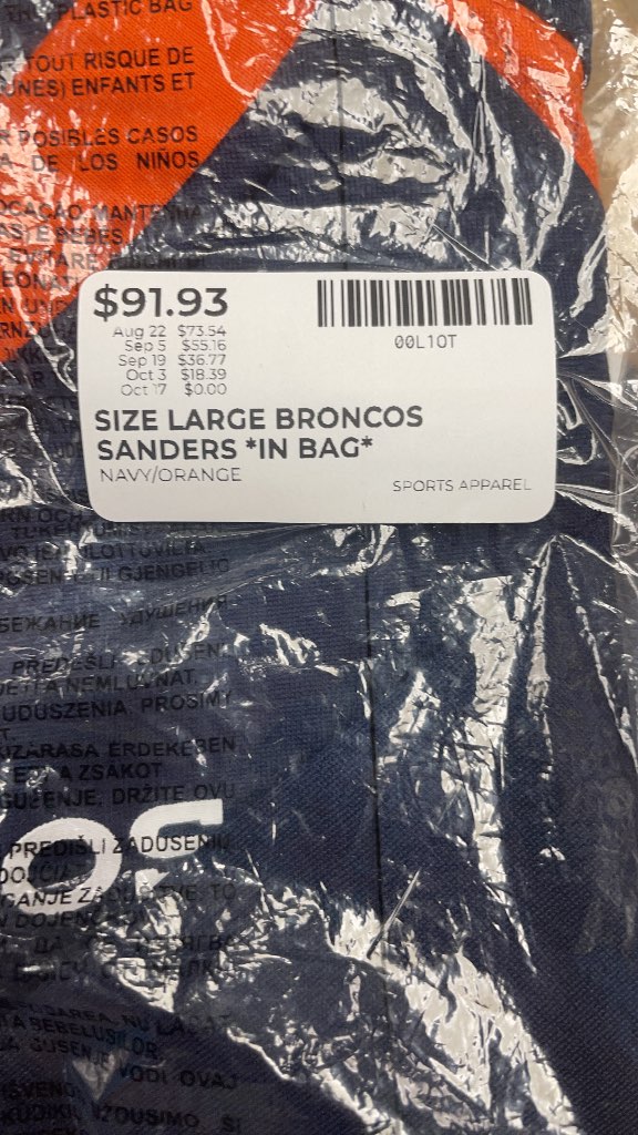Denver Broncos Emmanuel Sanders Jersey - Size Large