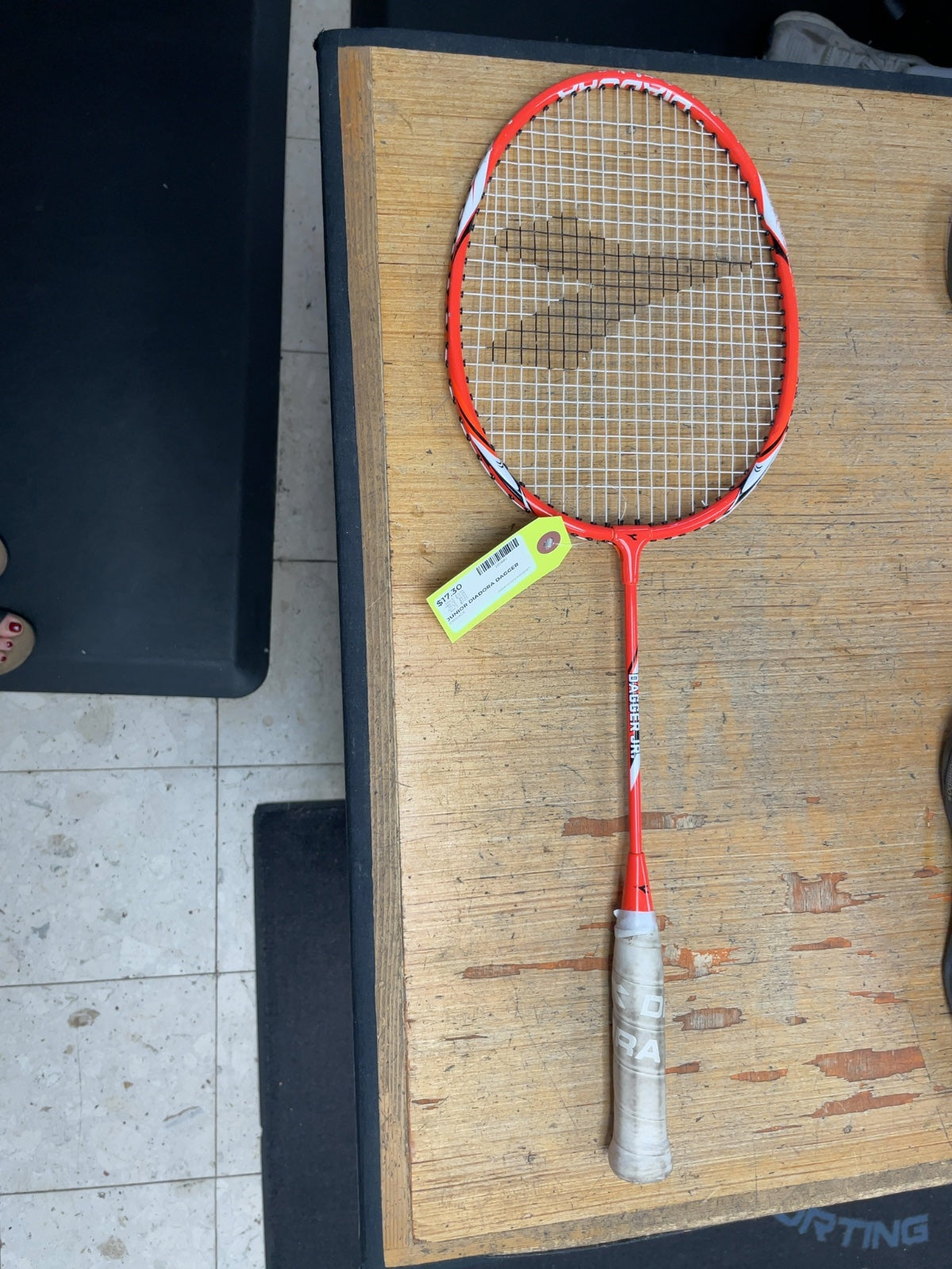 Diadora Dagger Jr. Junior Badminton Racquet - Orange