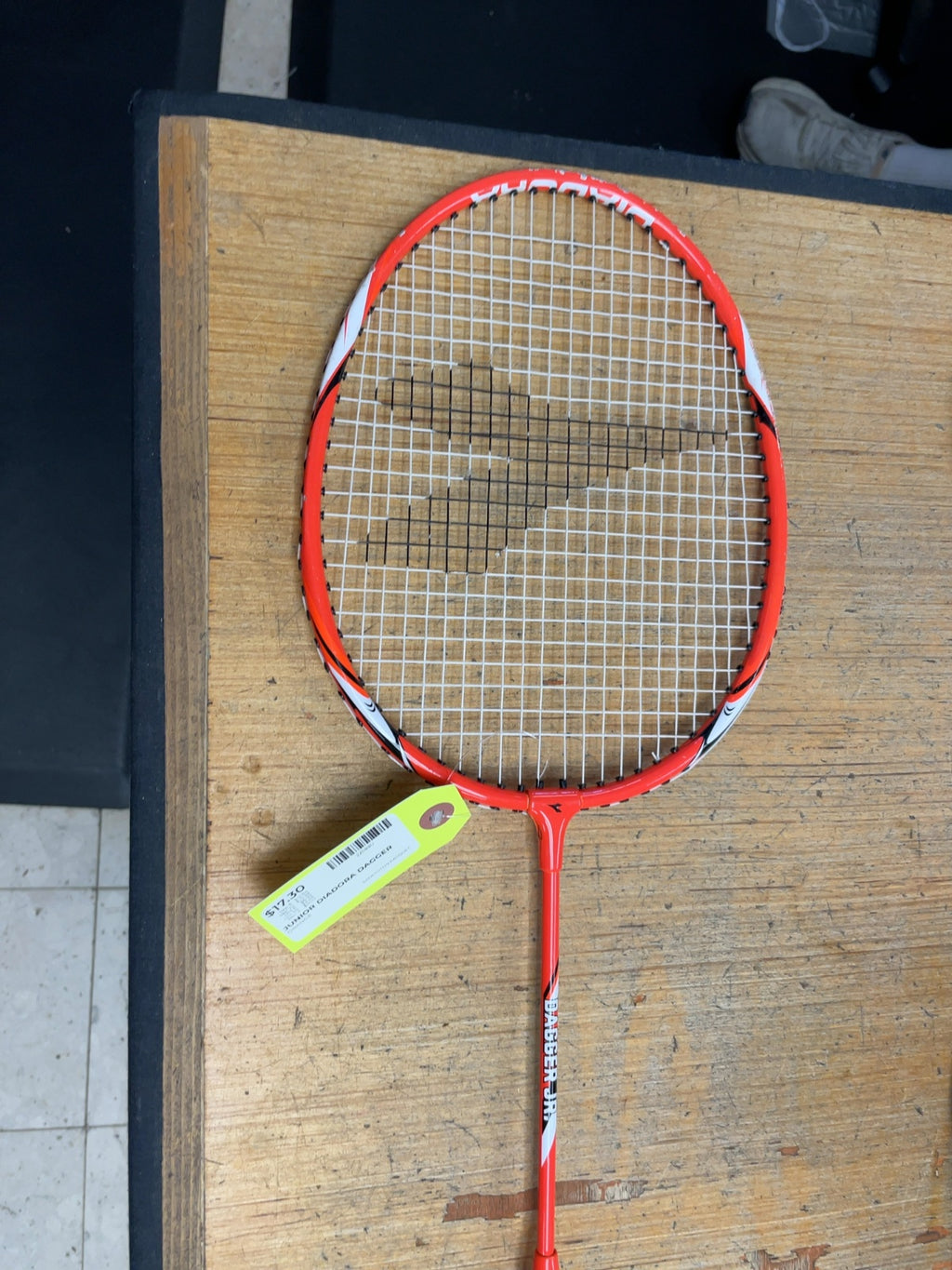 Diadora Dagger Jr. Junior Badminton Racquet - Orange
