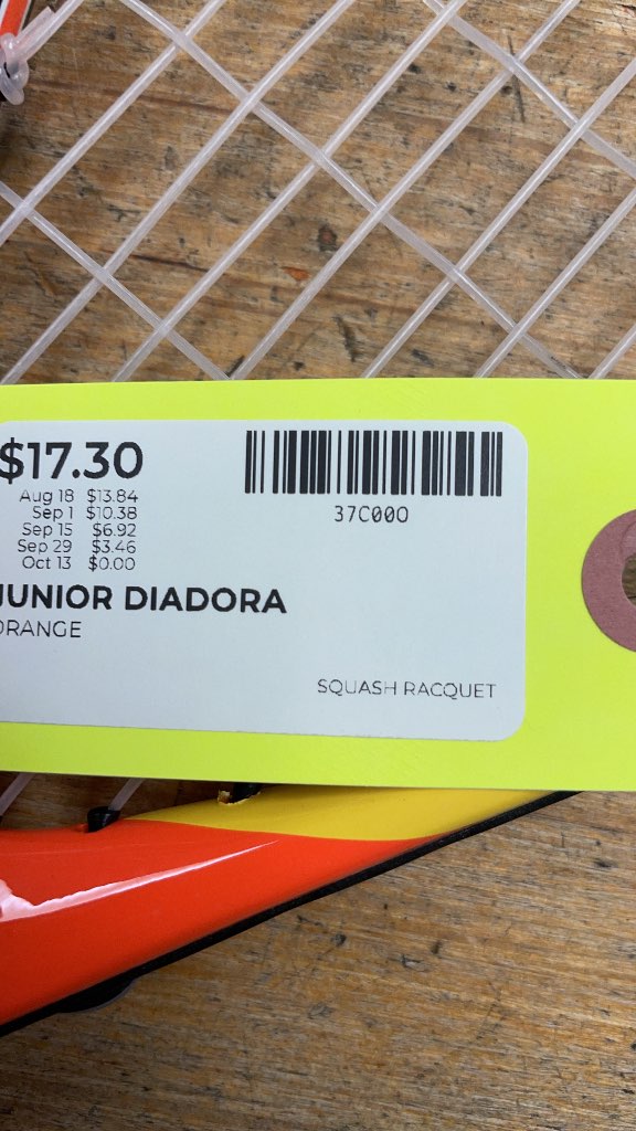 Diadora Flash Jr. Junior Squash Racquet - Orange