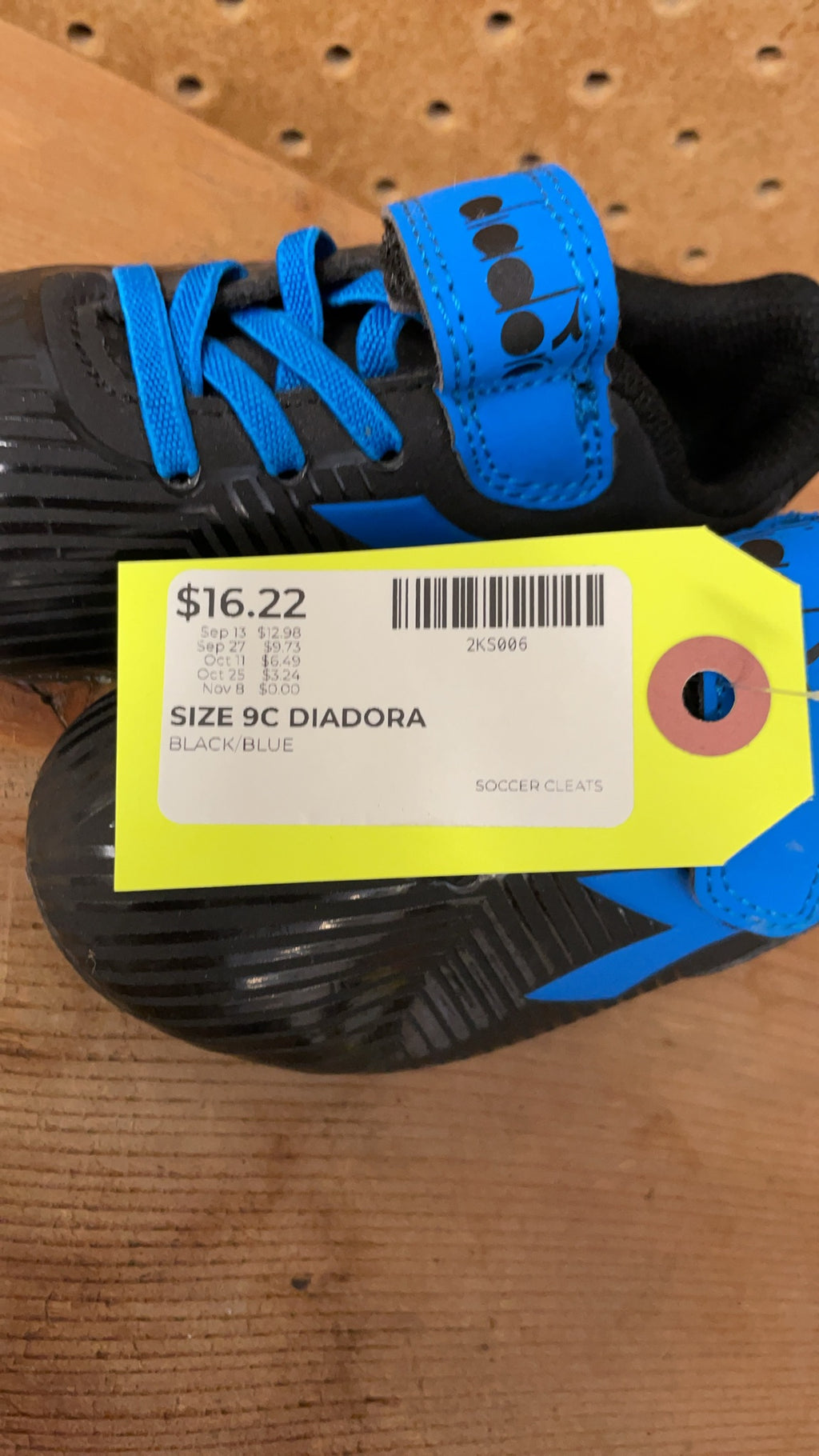 Diadora Soccer Cleats 9C Black/Blue
