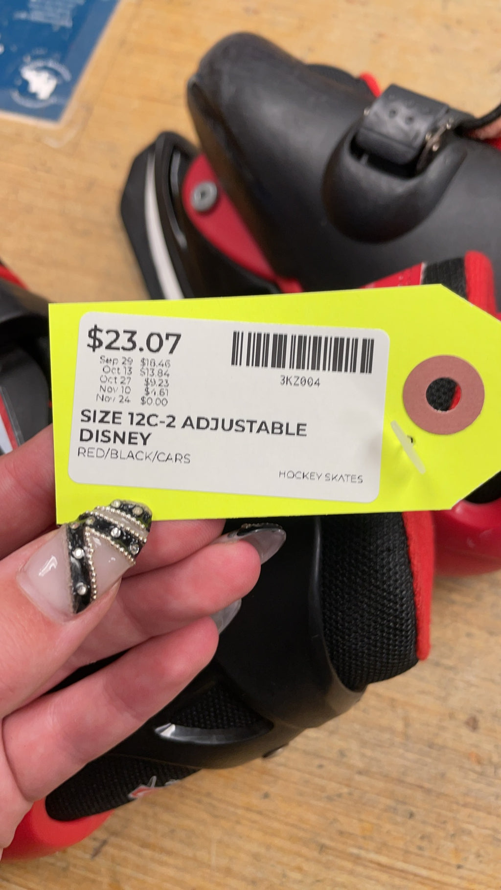 Disney Pixar Cars Mach Speed 12C-2 Adjustable Ice Skates