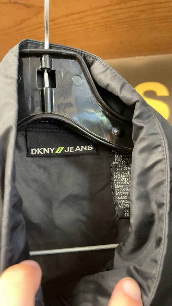 DKNY Jeans Small Black Rain Jacket