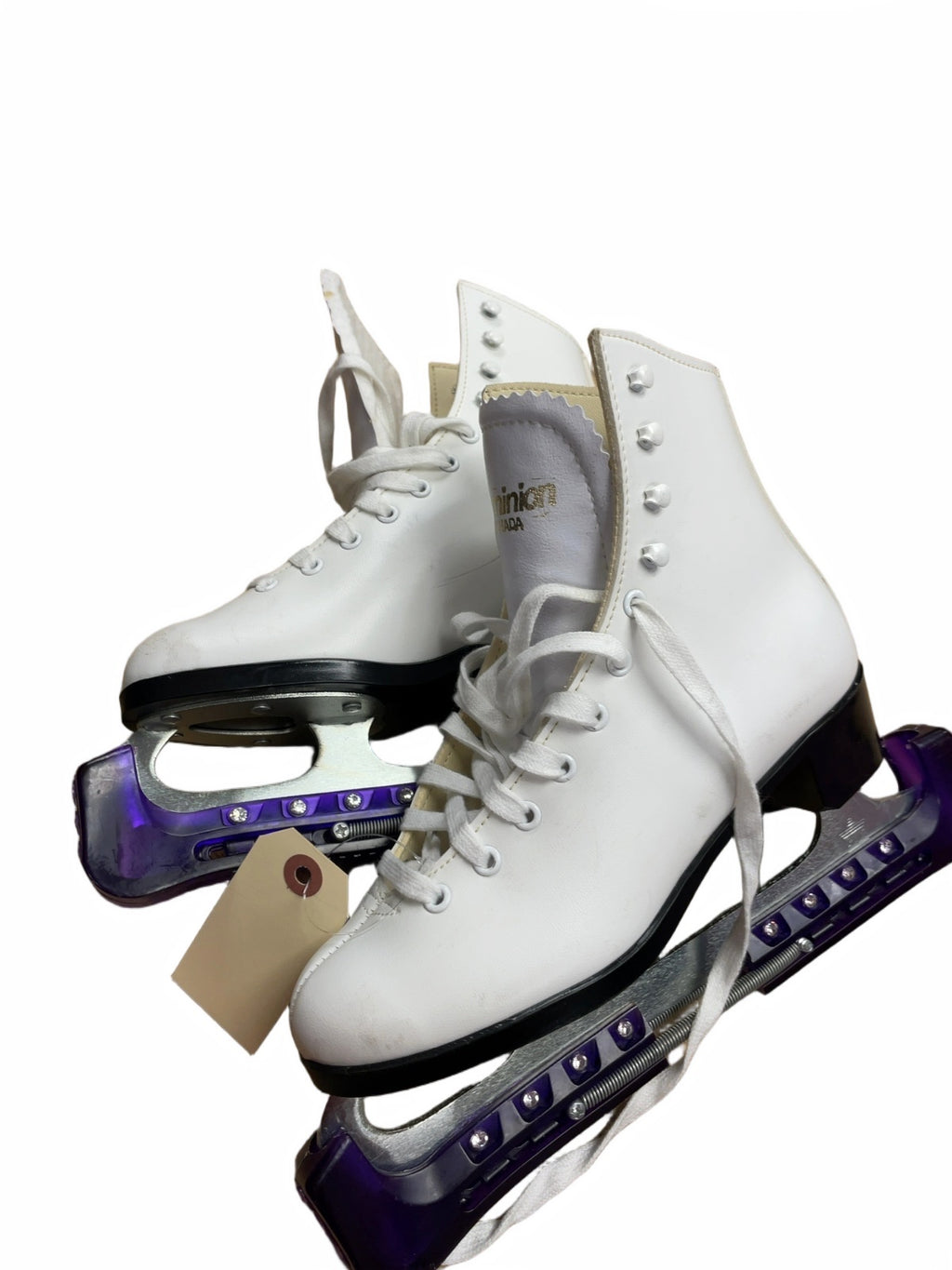 Dominion Figure Skates Size 4 Purple Guards