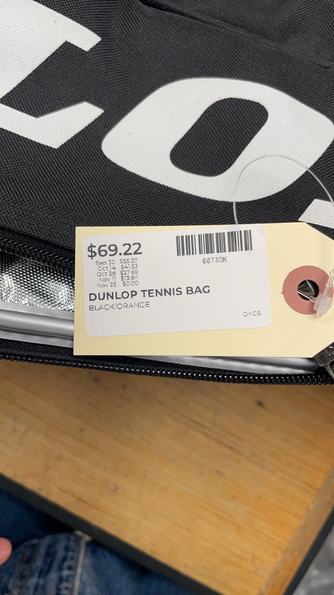 Dunlop Sport Tennis Bag Black/Orange