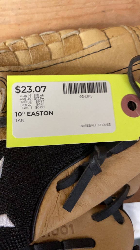Easton 10" ZFX1001 Baseball Glove - Tan/Black