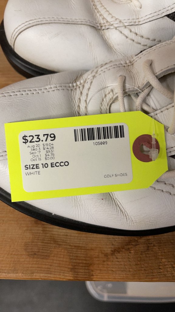 ECCO Golf Shoes Size 10 White