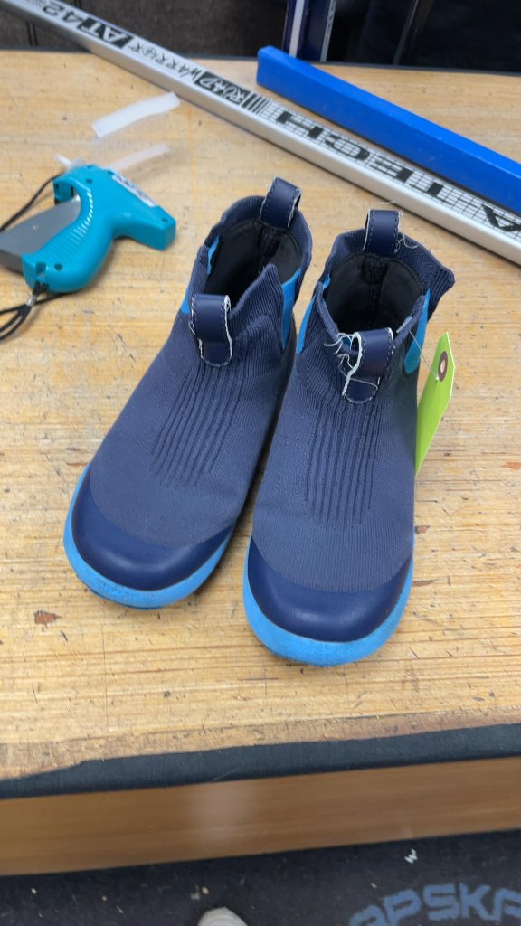 Essi Kids Blue Knit Slip-On Boots - Size 1