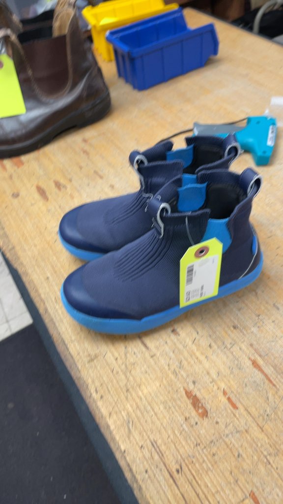 Essi Kids Blue Knit Slip-On Boots - Size 1