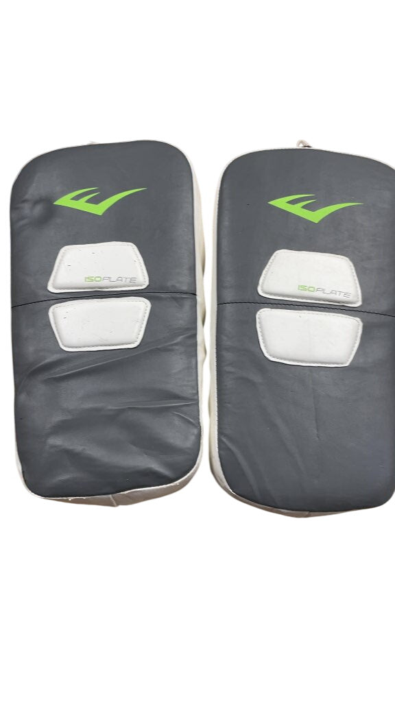 Everlast Isoplate Boxing Pads - White/Grey/Green