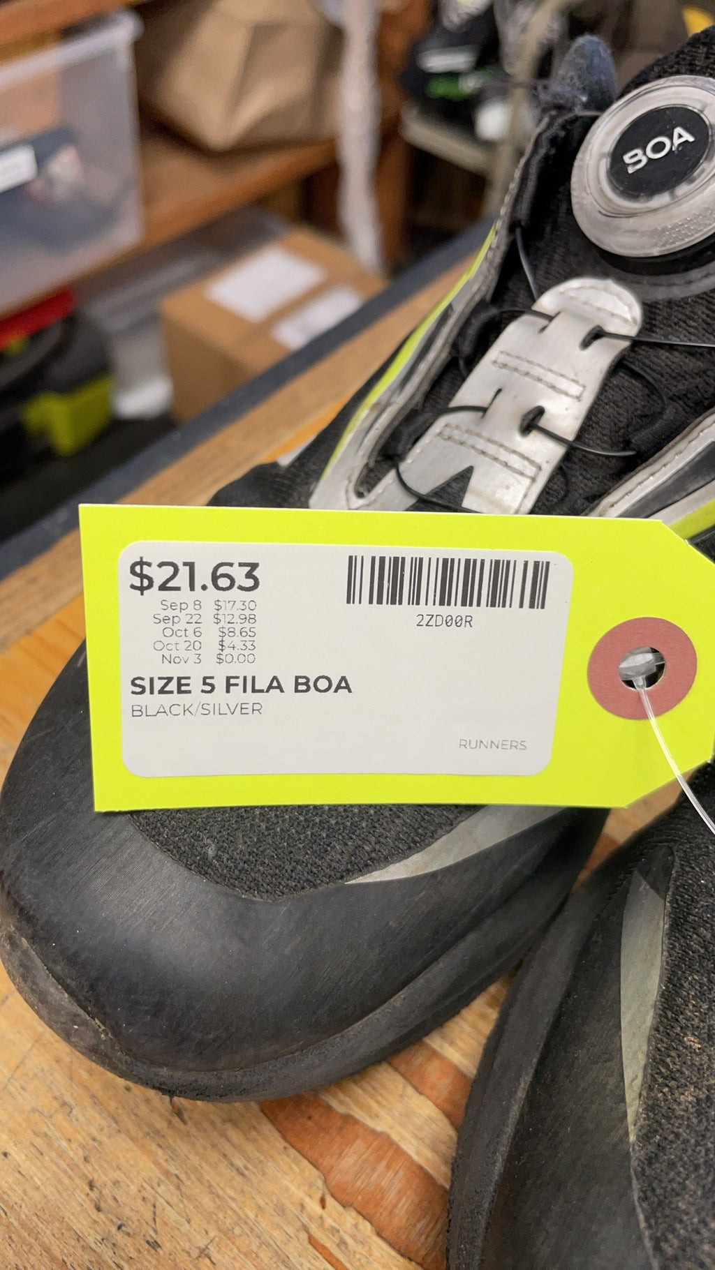 FILA Sonic BOA Running Shoes - Size 5