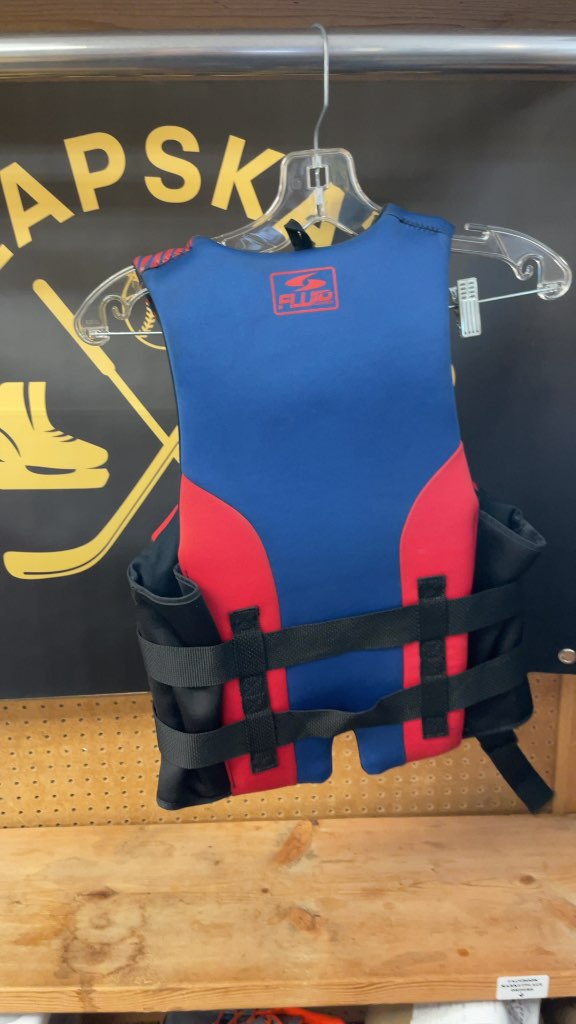 Fluid Aquatics Adult X-Small Life Jacket - Red/Blue