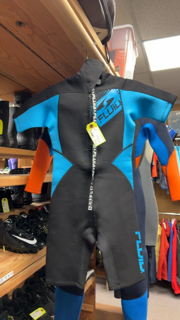 Fluid Junior Size 10 Wetsuit - Black/Blue
